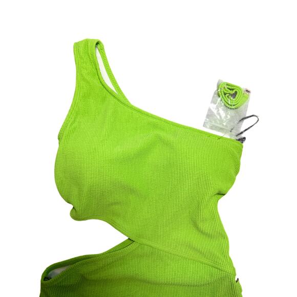 Brand New Michael Michael Kors Women's Size 10 Green Apple One Piece Swimsuit - Picture 4 of 16